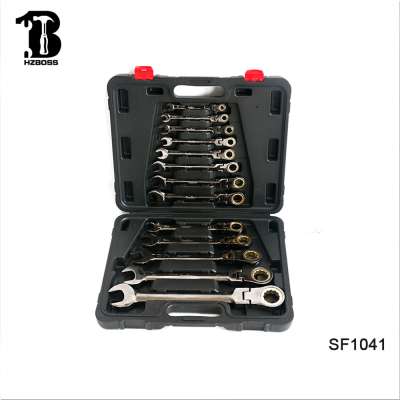 13pcs flexible ratchet combination wrench set