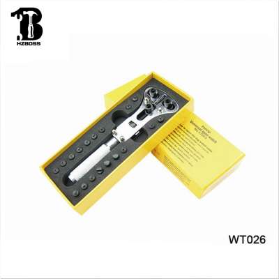 Waterproof 19pcs Screw Adjustable Case watch Back Opener tool Wrench