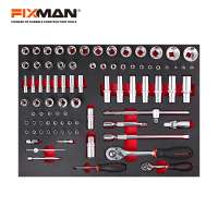 FIXMAN 84 PC 1/4" and 1/2" Socket Set in EVA foam modular for Tool Cabinet use